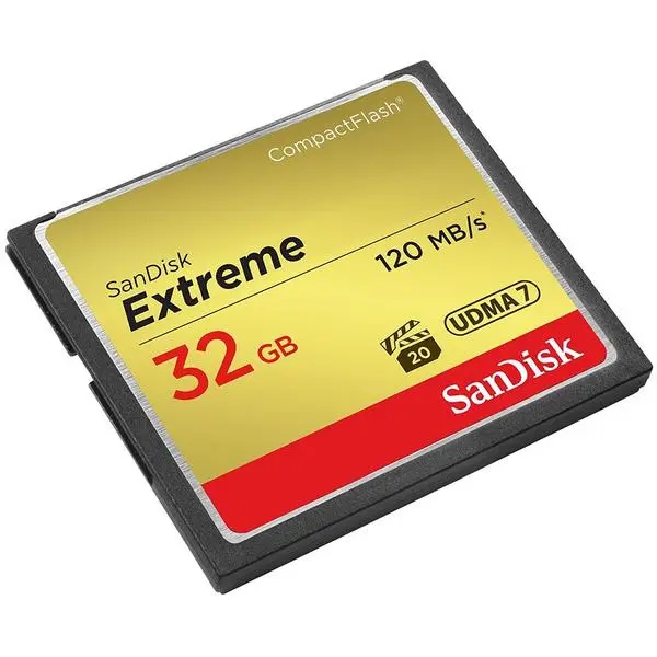 SanDisk Extreme CF 120MB/s, 85MB/s write, UDMA7, 32GB; EAN: 619659123680 - SDCFXSB-032G-G46