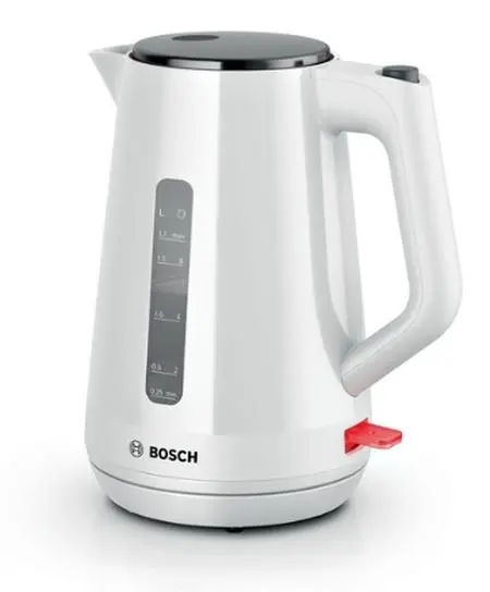 Bosch TWK1M121, MyMoment Plastic Kettle, 2400 W, 1.7 l, Cup indicator, Limescale filter, Triple safety function, White - TWK1M121