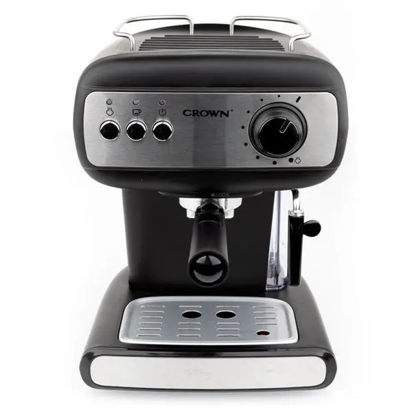 Кафемашина еспресо Crown CEM-1525 (Нарушена опаковка), 850W, 15 bar, капацитет на резервоара за вода 1.2л., черен