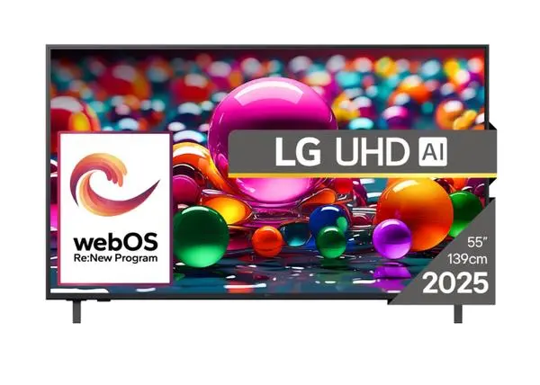 LG  55" 4K UltraHD TV 4K (3840x2160), DVB-T2/C/S2, webOS 25 Smart, ThinQ AI, Alpha 7 AI Processor, WiFi - 55UA74003LB