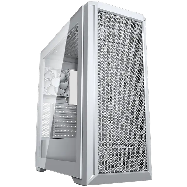 COUGAR MX330-G Pro White, Mid Tower, Mini ITX/Micro ATX/ATX, Type-C, USB 3.0 x 2, USB 2.0 x 1 - CG385NC300003