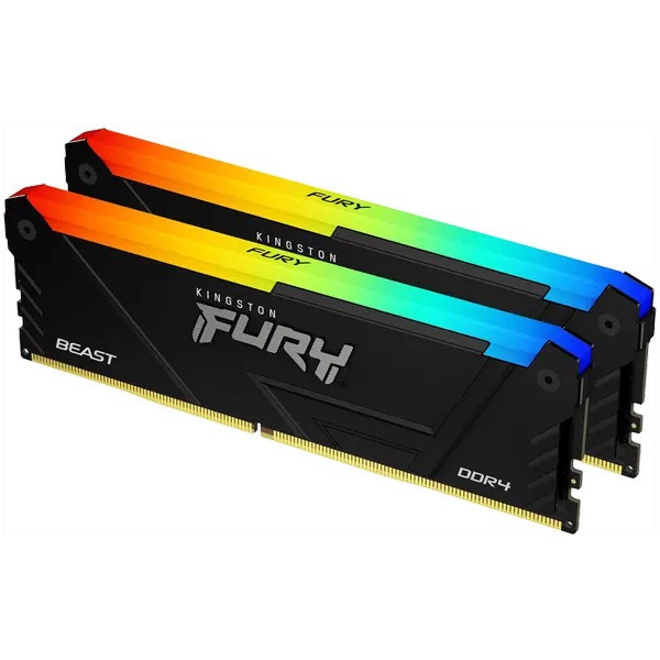 Kingston FURY Beast Black RGB 32GB(2x16GB) DDR4 3200MHz CL16 -  KF432C16BB2AK2/32