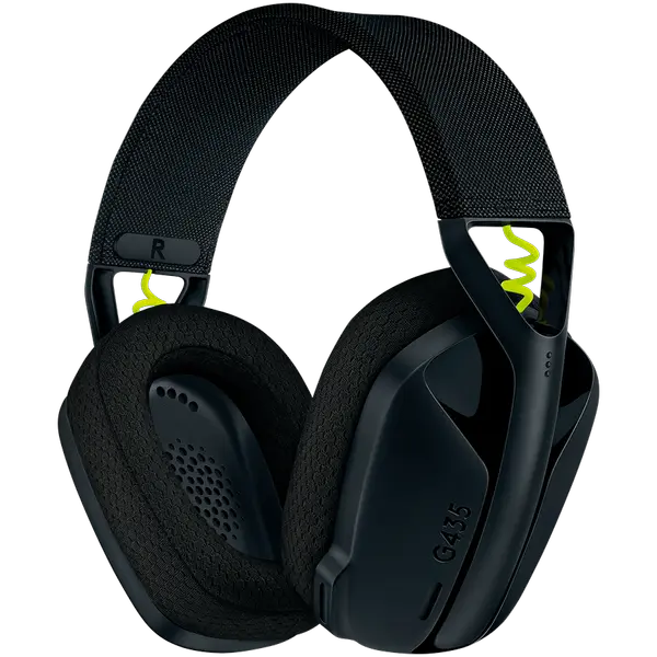 LOGITECH G435 LIGHTSPEED Wireless Gaming Headset - BLACK - 2.4GHZ - EMEA - 914 - 981-001050