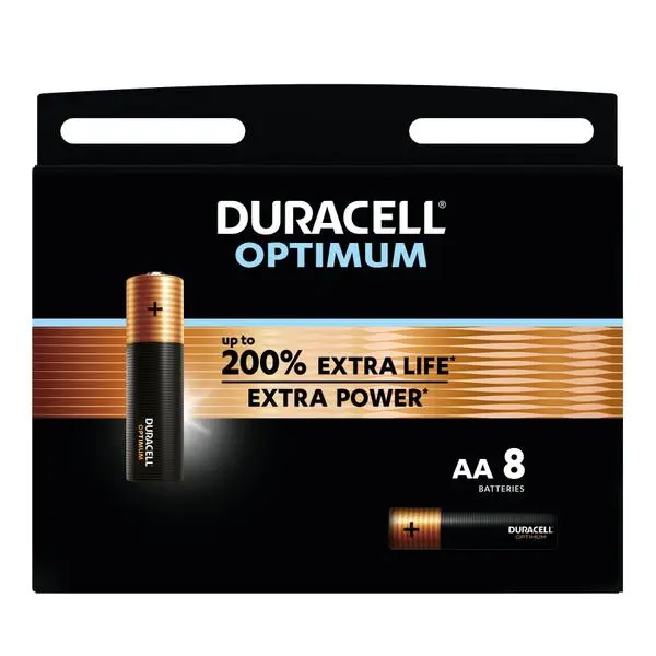 Алкална батерия DURACELL OPTIMUM LR6 /8 бр. в блистер/ 1.5V - DUR-BA-LR6-OPTIMUM-8PK