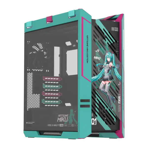 Кутия ASUS ROG Strix Helios II Hatsune Miku Edition E-ATX Mid-Tower - ASUS-CASE-ROG-HEL-II-HM