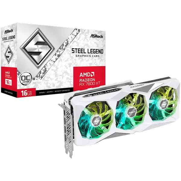 Видео карта ASRock RX 7800 XT Steel Legend 16GB GDDR6 - ASR-VC-RX7800XT-SL-16GO