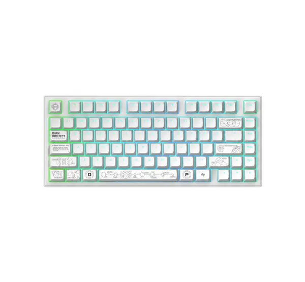 Геймърскa безжична клавиатура Dark Project ALU81A Terra Nova White RGB - FSH-DP-KD-NOVA81-WHITE