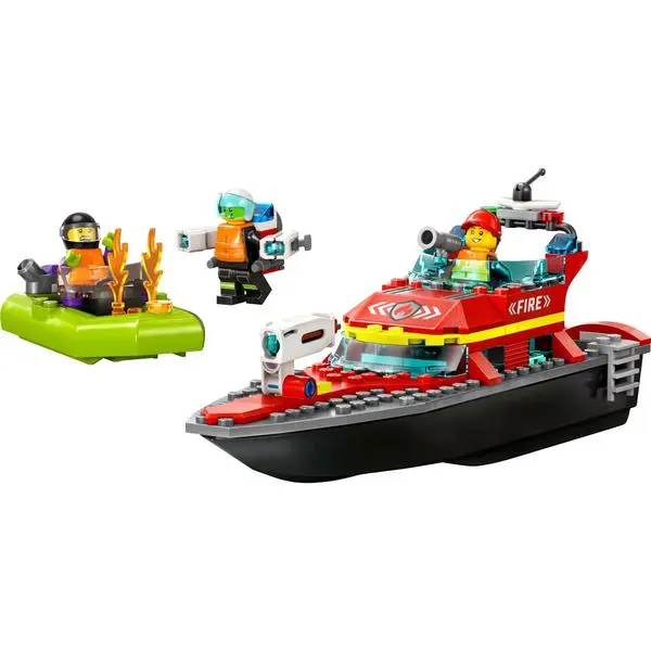 Преглед на пожарна лодка LEGO City 60373