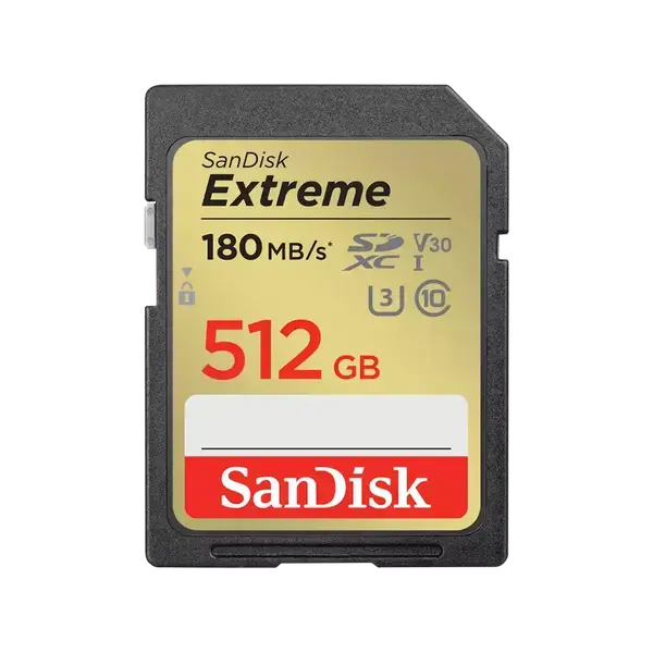 SANDISK Extreme SDXC 512GB, UHS-I, Class 10, U3, V30, SD-SDSDXVV-512G-GNCIN