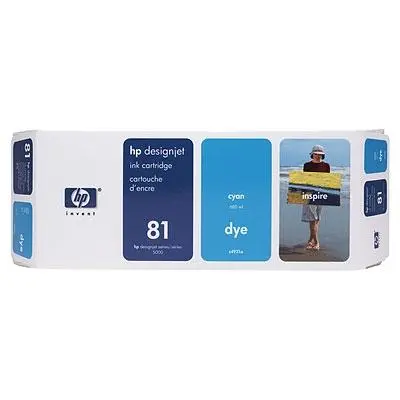 HP 81 680-ml Cyan Dye Ink Cartridge C4931A