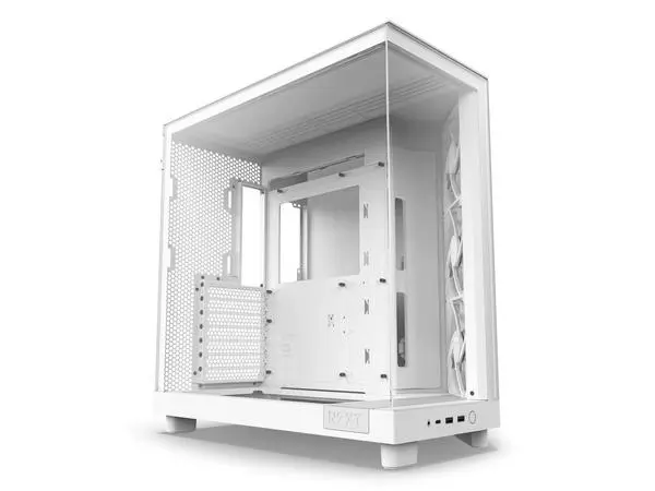 Кутия NZXT H6 Flow Matte White - Middle Tower - NZXT-CASE-CC-H61FW-01
