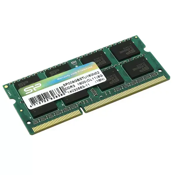 Silicon Power 8GB SODIMM DDR3 PC3-12800 1600MHz CL11 1.5V SP008GBSTU160N02