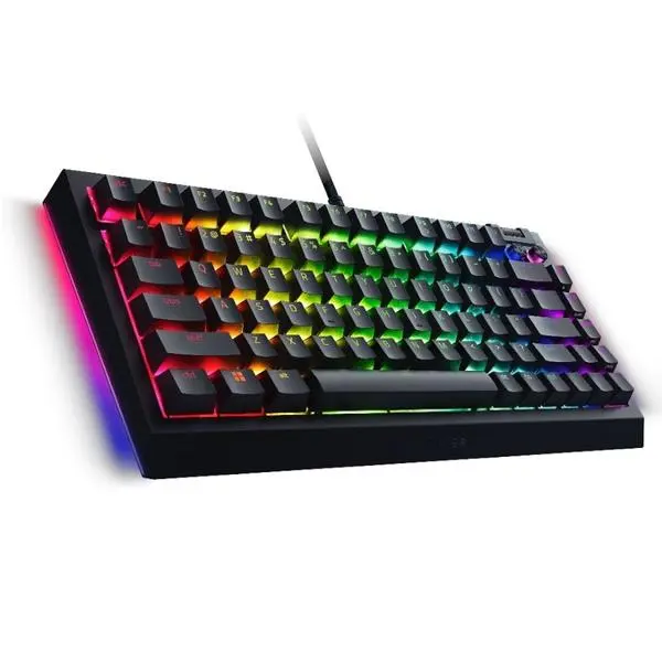 Razer BlackWidow V4 75%, Gaming Keyboard, US Layout, Razer Chroma RGB, Hot-swappable Design - RZ03-05000100-R3M1