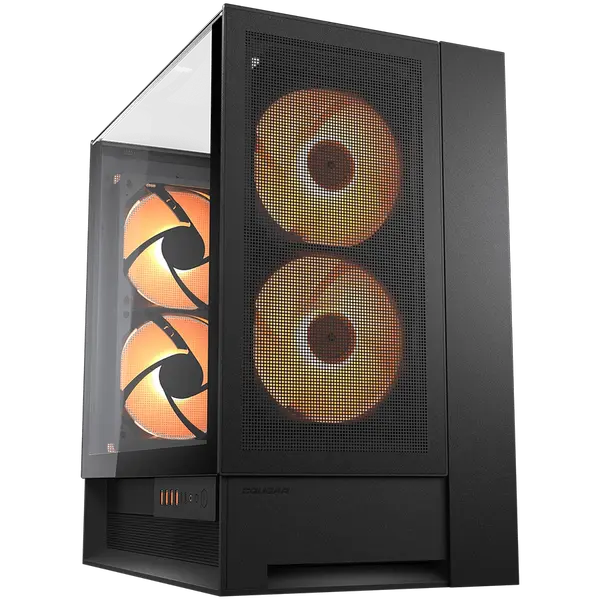 COUGAR OmnyX PC Case, Mid Tower, Black - CGR-2WA3B-RGB