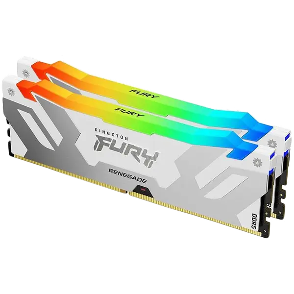 Kingston 64GB 6000MT/s DDR5 CL32 DIMM (Kit of 2) FURY Renegade RGB White XMP, EAN: 740617333442 - KF560C32RWAK2-64