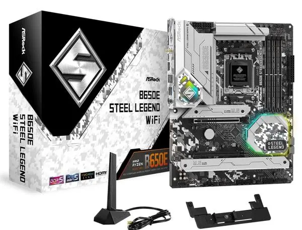 Asrock B650E Steel Legend WiFi AMD B650 Socket AM5 ATX -  (К)  - 90-MXBJY0-A0UAYZ (8 дни доставкa)