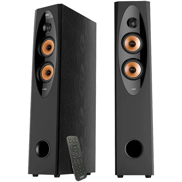 F&D T-60X PRO 2.0 Floorstanding Speakers, 120W RMS ( 60Wx2), 1'' Tweeter + 4'' Speakers x2 + 8'' Subwoofer for each channel - T-60X_PRO