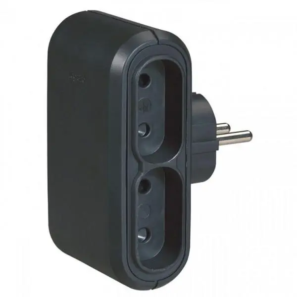 Legrand 4 sockets 6A Italian Standard Black 50651