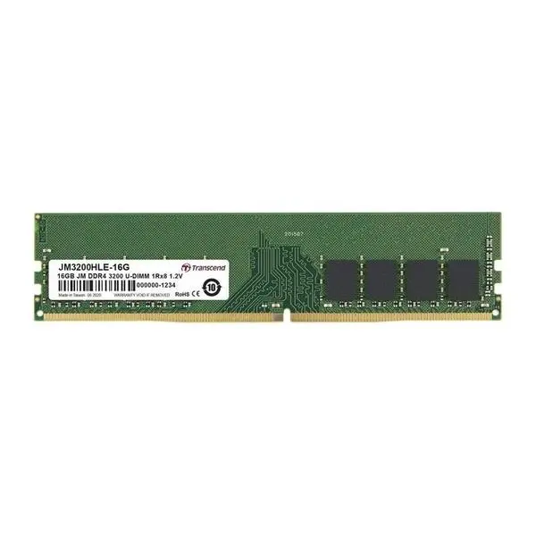 Transcend 16GB JM DDR4 3200Mhz U-DIMM 1Rx8 1Gx8 CL22 1.2V - JM3200HLB-16G