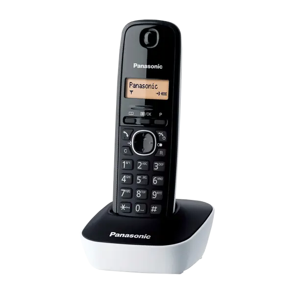 Безжичен DECT телефон Panasonic KX-TG1611 - бяло - 1015049