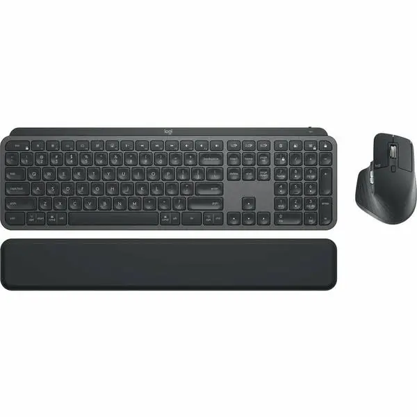 Клавиатура Logitech MX Keys S Combo, безжична, USB-C rechargeable, US International, черна, USB, 920-011614