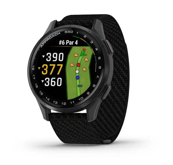 Garmin Approach S50 - Approach S50 - Slate Aluminium безел с Black ComfortFit Nylon каишка - 010-03010-00