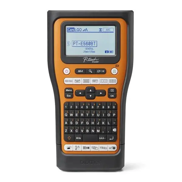 Brother PT-E560BTSP Handheld Industrial Labelling system + 1x TZEFX231, TZES241, TZES251, TZES651 - PTE560BTSPQL1