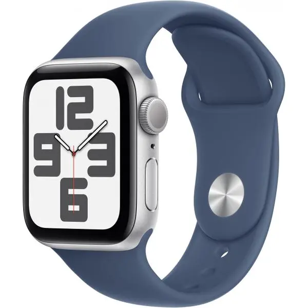 APPLE Watch SE GPS 40mm Silver Aluminium Case with Denim Sport Band - S / M -  (К)  - MXEC3QF/A (8 дни доставкa)