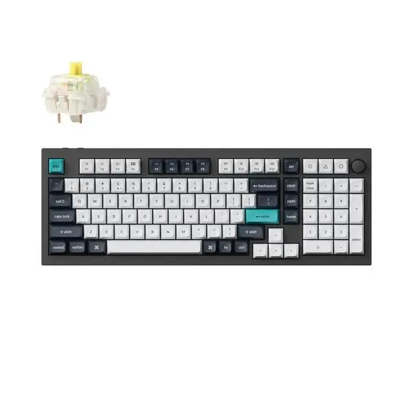 Механична клавиатура Keychron Q5 Max QMK Carbon Black - Gateron Jupiter Banana - KEYCHRON-KEY-Q5M-M4