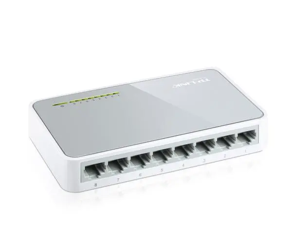 TP-Link TL-SF1008D Комутатор TP-LINK TL-SF1008D, 8-порта 10/100Mbps, неуправляем, настолен