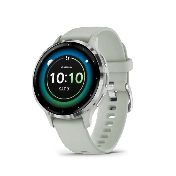 Garmin Venu 3S - Silver безел с Sage Grey корпус и силиконова каишка - 010-02785-01