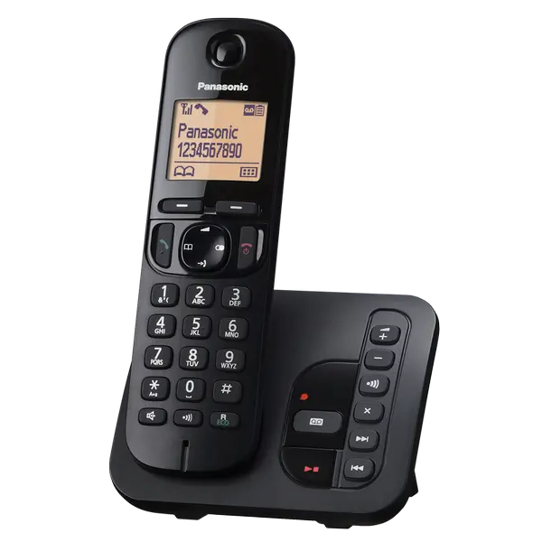 Безжичен DECT телефон Panasonic KX-TGC220FXB - черен