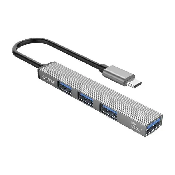 Orico Хъб USB3.0/2.0 HUB 4 port Type-C input AH-13-GY - AH-13-GY-BP