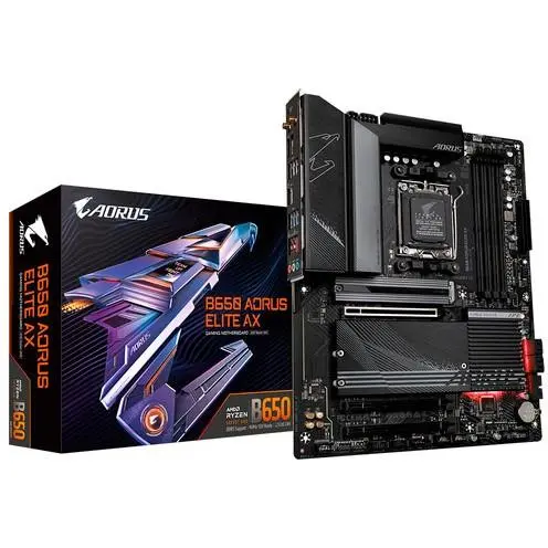 AM5 GIGABYTE B650 AORUS ELITE AX DDR5 -  (К)  - B650 AORUS ELITE AX (8 дни доставкa)