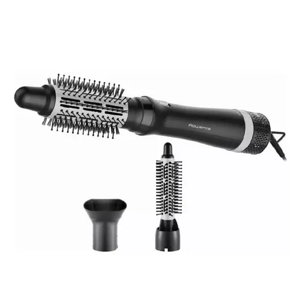 Електрическа четка за коса Rowenta Express Style, керамично покритие, функция "Respect", 3 настройки на въздушния поток, сребристо-черна, CF6320F0