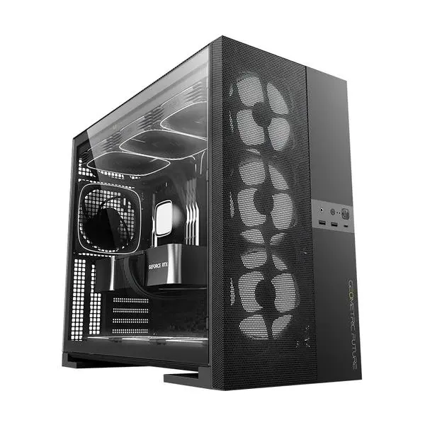 Geometric Future Geometric Future кутия Case EATX Model 5 Vent Black 5 x 140 mm aRGB fans included - GEO-M5VF-B