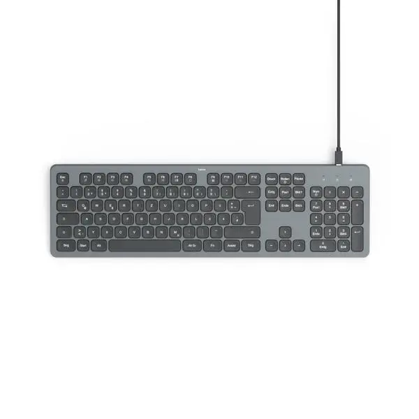 HAMA Жична Клавиатура "CK-400", Х-структурна, USB-A, USB-C, AI бутон, светеща - HAMA-173058