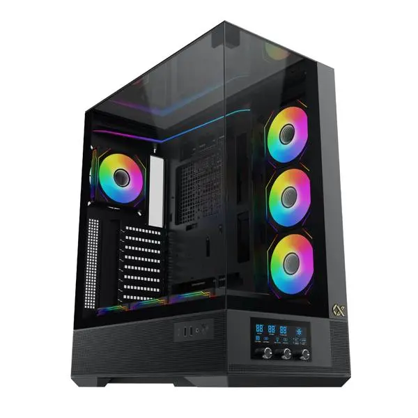 Xigmatek Xigmatek кутия Case EATX Vision Pro 8 ARGB Fans, LCD Display Panel, Smart Fan Control - EN45158
