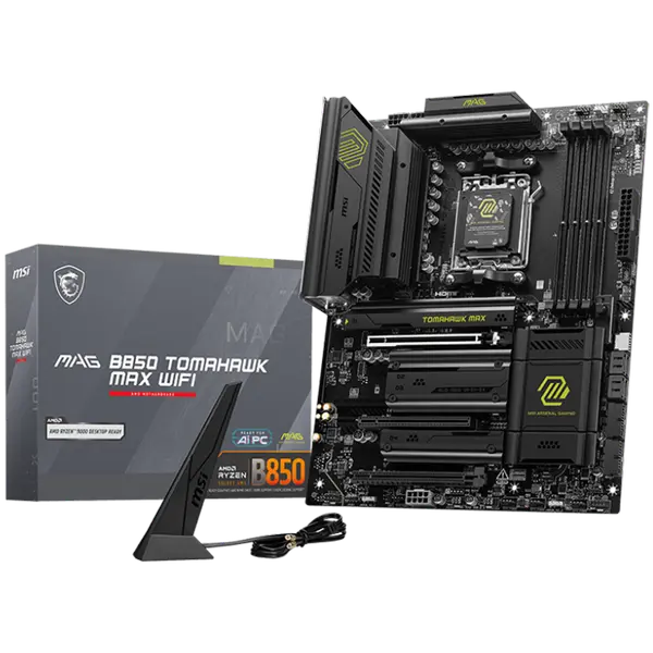 MSI MAG B850 TOMAHAWK MAX WIFI, ATX, Socket AM5, 4x DDR5 Dual Channel DDR5 up to 8400(OC)MHz - MAG_B850_TOMAHAWK_MAX_WIFI