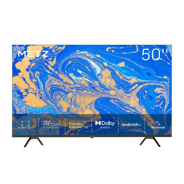 Телевизор METZ 50MUC6100Z, 50"(126 см), LED Smart TV,4K, Android 10.0, UHD,Клас G, Черен - METZ-TV-50MUC6100Z