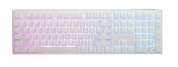 Геймърска механична клавиатура Ducky One 3 Pure White Full Size Hotswap Cherry MX Brown, RGB, PBT Keycaps - DUCKY-KEY-08-BUSPDPWWWSC1
