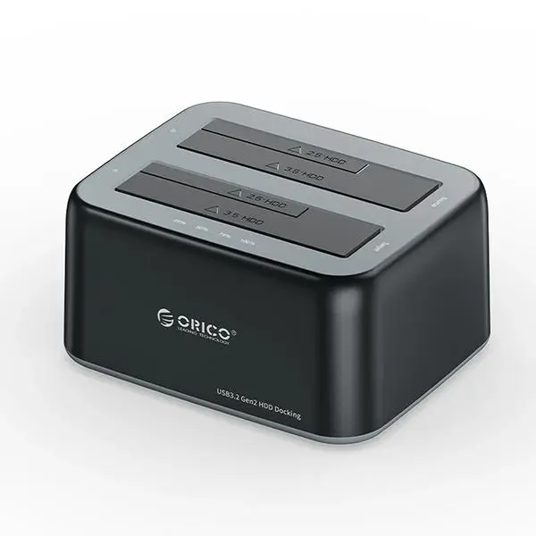 Orico Orico докинг станция Storage HDD/SSD Dock 2 BAY 2.5/3.5 USB-C/USB-A - 6829C3-V1