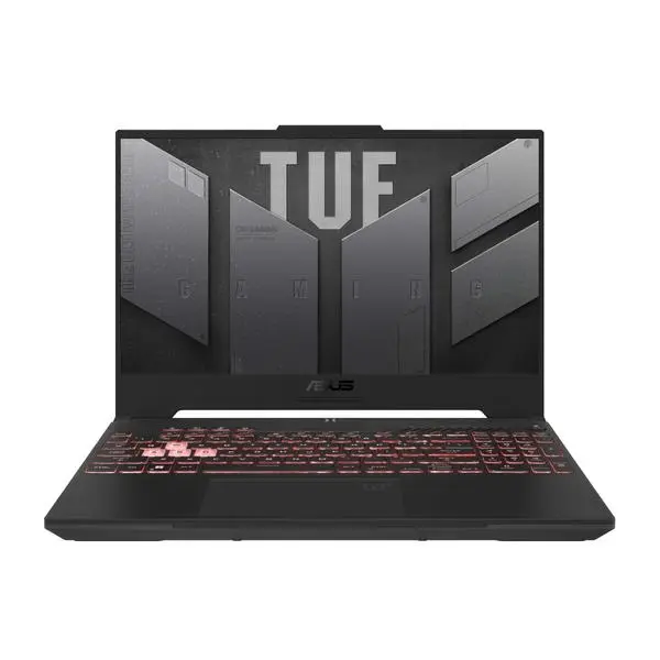 Лаптоп Asus TUF Gaming A15 FA507UV-LP014 (90NR0I25-M000M0)(сив), осемядрен AMD Ryzen 9 8945HS 4.0/5.2GHz, 15.6" (39.62cm) FHD IPS 144Hz Anti-Glare Display & GF RTX 4060 8GB, (HDMI), 16GB DDR5, 512GB SSD NVMe, 1x USB 3.2 Gen 2 Type-C, No OS90NR0I25-M0