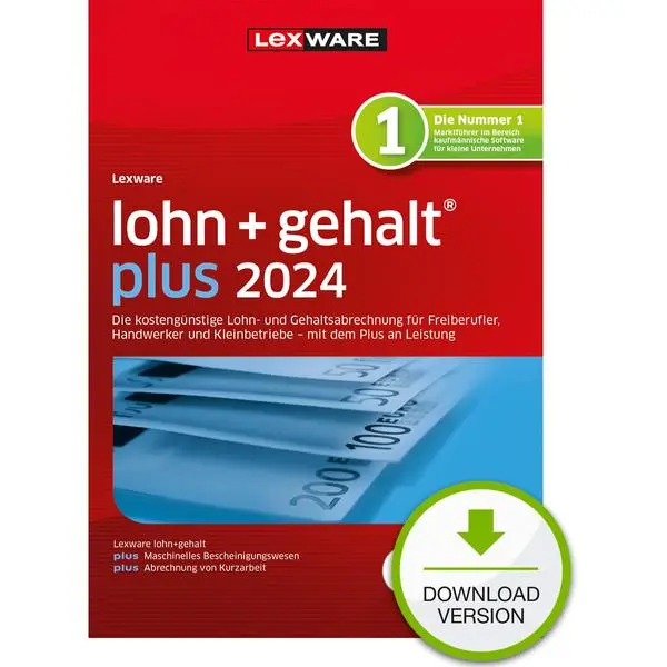 Lexware Lohn+Gehalt Plus 2024 - 1 Device, ABO - ESD-Download ESD -  (К)  - 08857-2041 (8 дни доставкa)