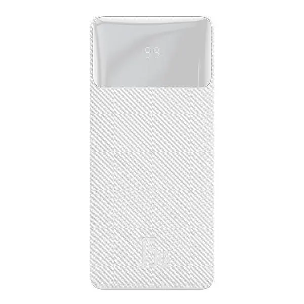 Външна батерия Baseus Bipow PPBD050102 20000mAh 15W бял + USB-A - Micro USB кабел 0.25m бял (v)