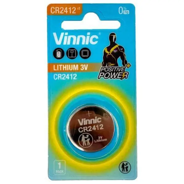 Бутонна батерия литиева 3V CR2412  VINNIC - VIN-BL-CR2412
