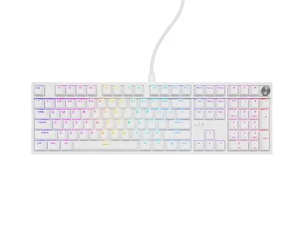 Genesis Mechanical Gaming Keyboard Thor 404 White RGB Backlight Gateron Peach Silent, US Layout - NKG-2300