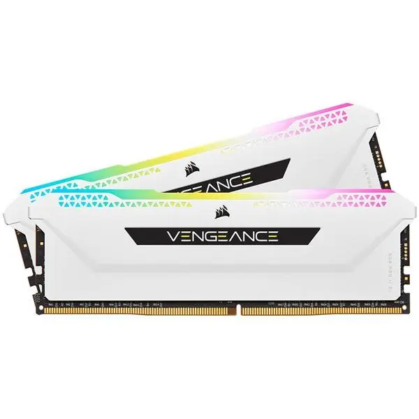 DDR4, 3600MHz 32GB 2x16GB DIMM, Unbuffered, 18-22-22-42, XMP 2.0, VENGEANCE RGB PRO SL White Heatspreader, RGB LED, 1.35V, for AMD Ryzen & Intel - CMH32GX4M2D3600C18W