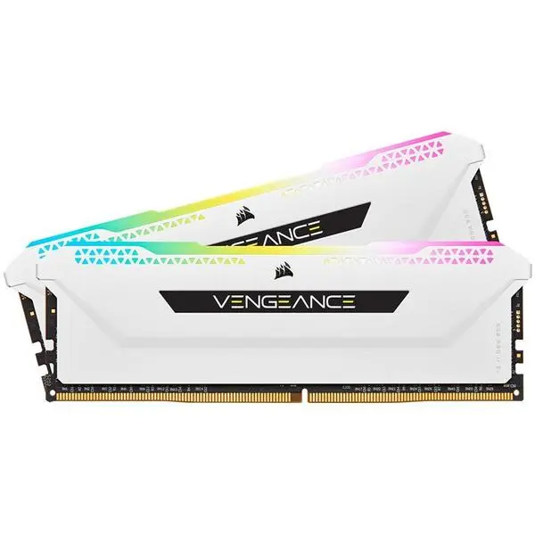 Corsair DDR4, 3600MHz 32GB (2x16GB) DIMM, Unbuffered, 18-22-22-42, XMP 2.0, VENGEANCE RGB PRO SL White Heatspreader, RGB LED, 1.35V, за AMD Ryzen & Intel