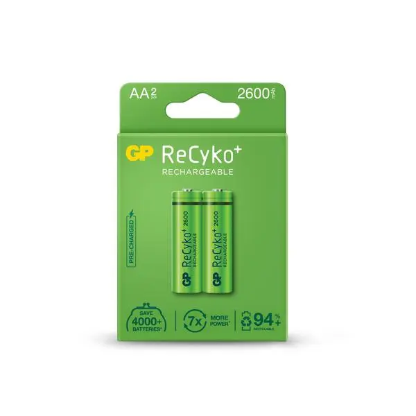 Акумулаторна Батерия GP  R6 AA 2600mAh NiMH 2 бр. 270AAHCE-EB2  GP - GP-BR-270AAHCE-EB2